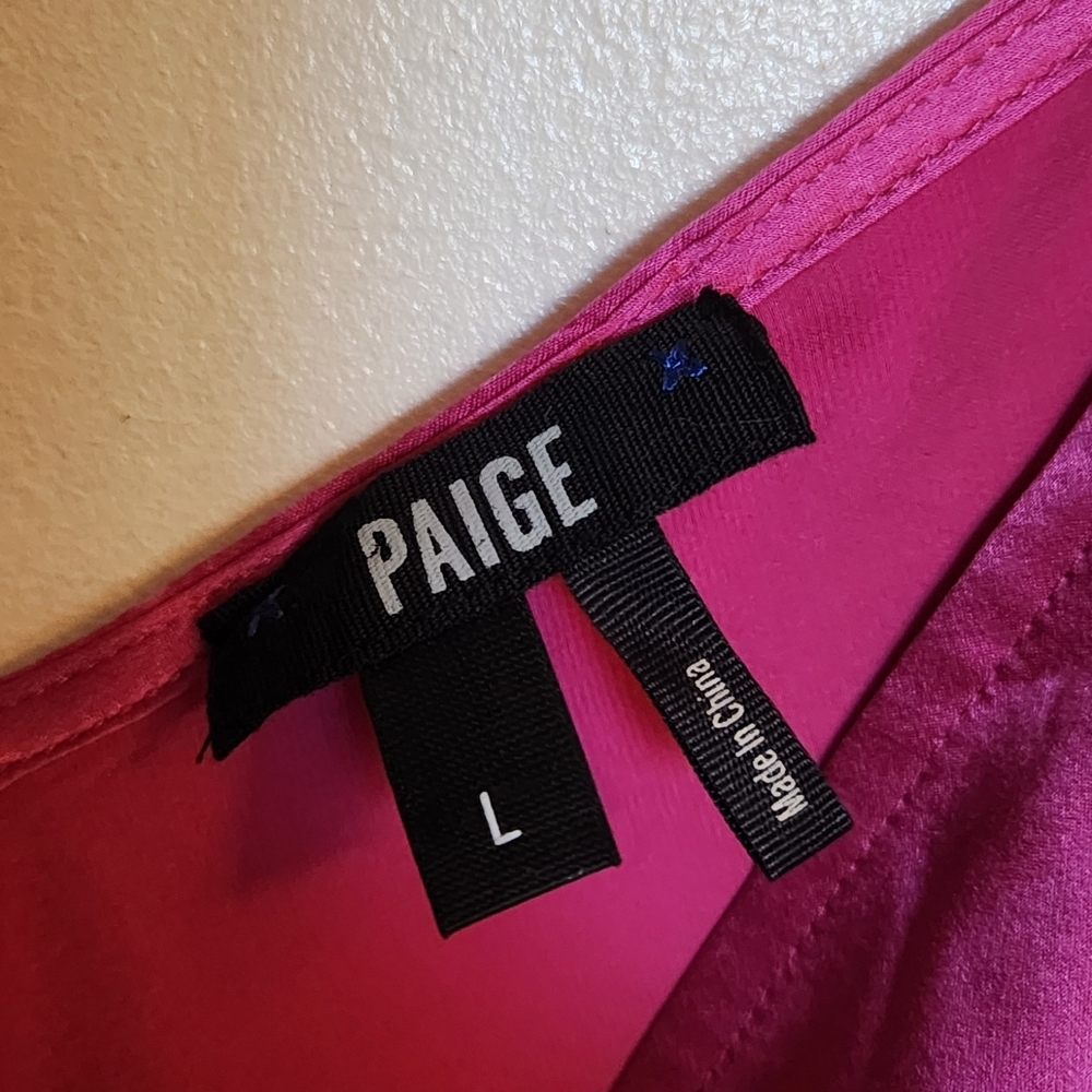 PAIGE Magenta Satin Camisole - Picture 2 of 5